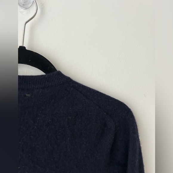 Zara dark blue 100% cashmere crew sweater - Picture 8 of 10